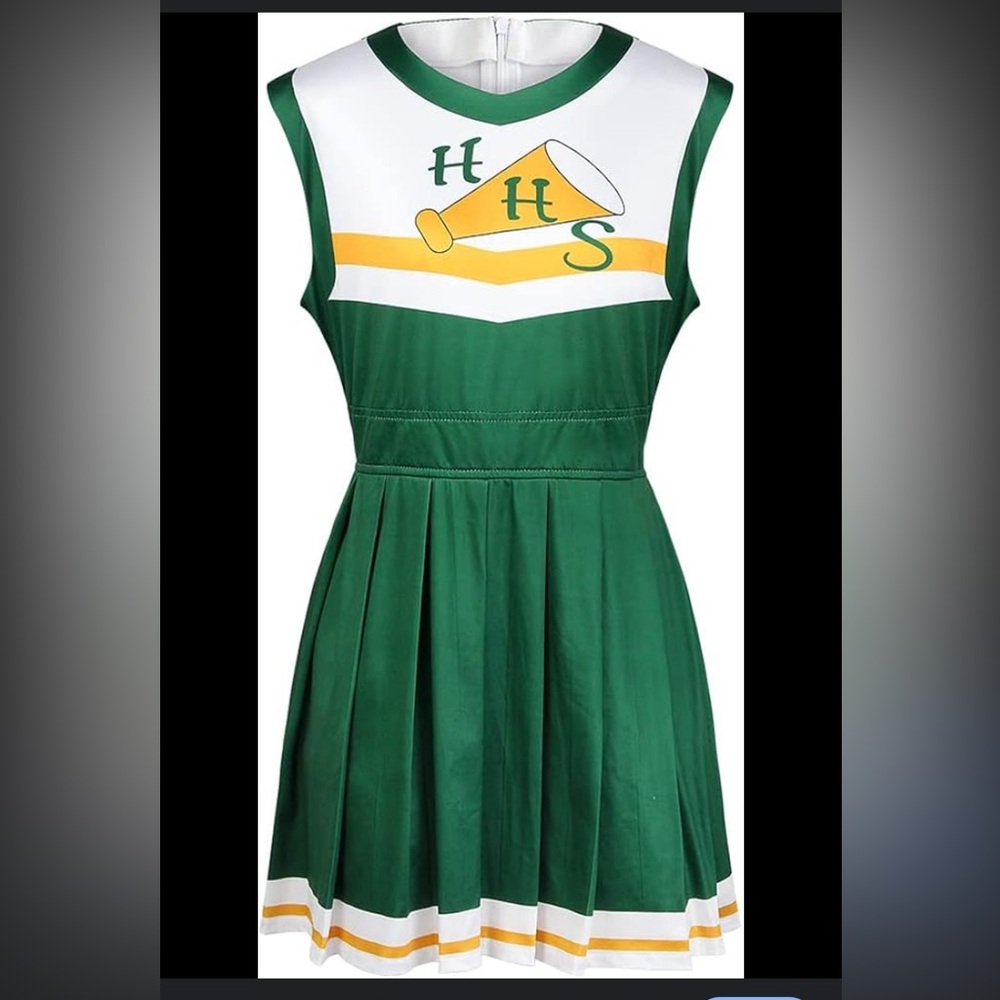 Amazon Green and White Kids Dress